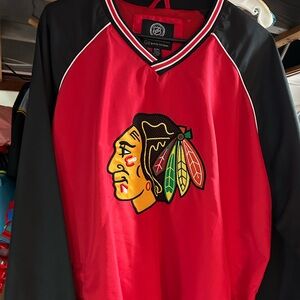 Red and Black V-Neck Sweater